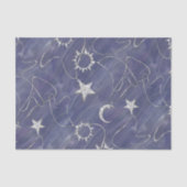 Charming Mystique Silver Moon | Stars Sun Amulet Seidenpapier (Vorderseite)