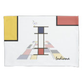 Charming Neoplasticism Art Monogram. Buchstabe I Kissenbezug (Vorderseite)