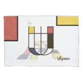 Charming Neoplasticism Art Monogram. Buchstabe U Kissenbezug (Vorderseite)