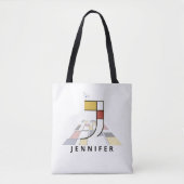 Charming Neoplasticism Style Monogram. Buchstabe J Tasche (Vorderseite)