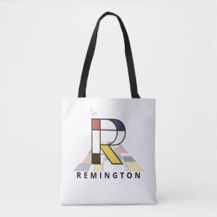 Charming Neoplasticism Style Monogram. Buchstabe R Tasche