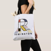 Charming Neoplasticism Style Monogram. Buchstabe R Tasche (Von Nahem)