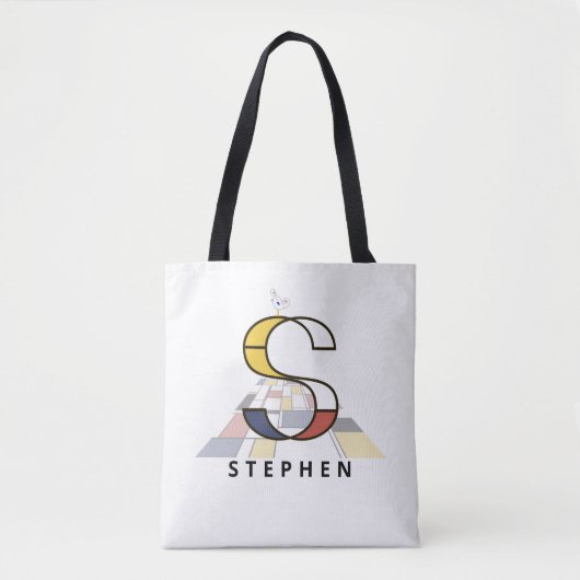 Charming Neoplasticism Style Monogram. Buchstabe S Tasche (Vorderseite)