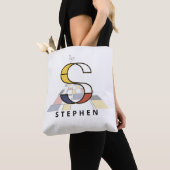 Charming Neoplasticism Style Monogram. Buchstabe S Tasche (Von Nahem)