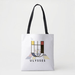 Charming Neoplasticism Style Monogram. Buchstabe U Tasche