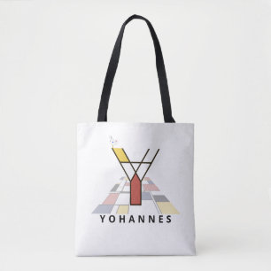 Charming Neoplasticism Style Monogram. Buchstabe Y Tasche