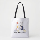 Charming Neoplasticism Style Monogram. Letter B Tasche (Vorderseite)