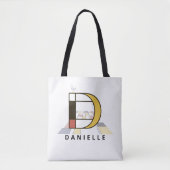 Charming Neoplasticism Style Monogram. Letter D Tasche (Vorderseite)