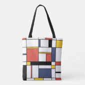 Charming Neoplasticism Style Monogram. Letter I Tasche (Rückseite)
