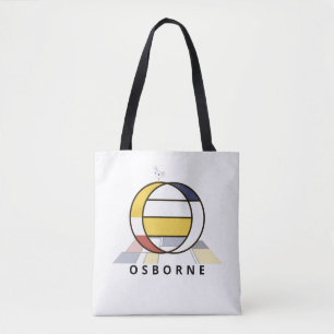 Charming Neoplasticism Style Monogram. Letter O Tasche