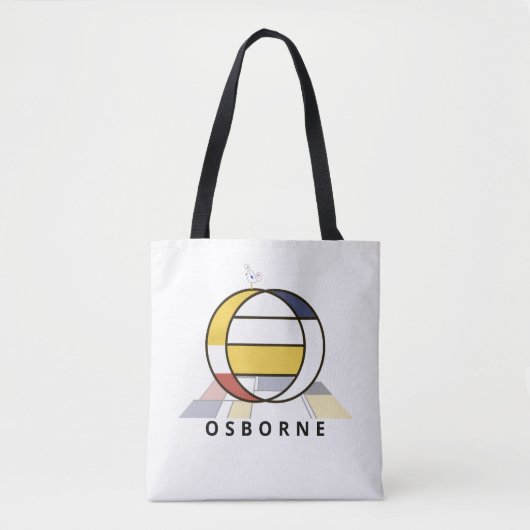 Charming Neoplasticism Style Monogram. Letter O Tasche (Vorderseite)
