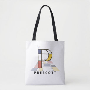 Charming Neoplasticism Style Monogram. Letter P Tasche