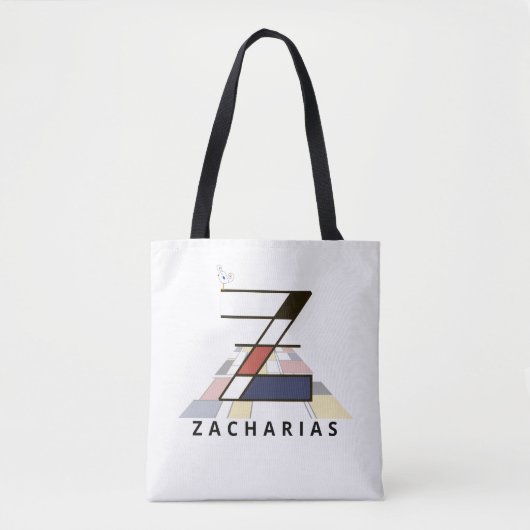 Charming Neoplasticism Style Monogram. Letter Z Tasche (Vorderseite)