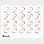 Charming Neutral Autumn Little Pumpkin Quadratischer Aufkleber (Blatt)