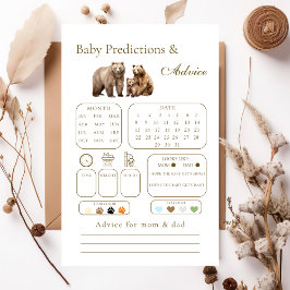 Charming Neutral Bear Family Baby Predictions Spie
