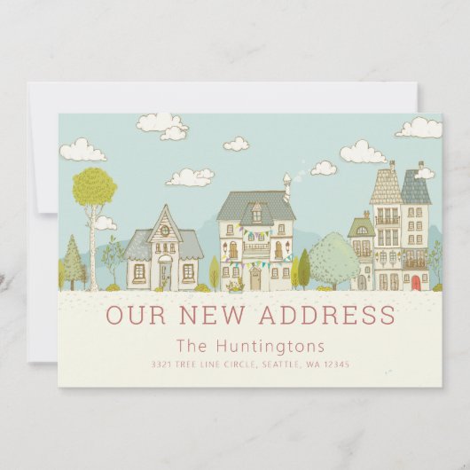 Charming New Zuhause Moving Ankündigung (Vorderseite)