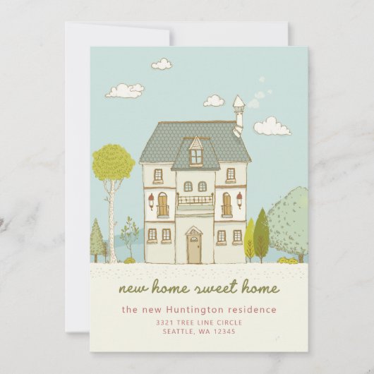 Charming New Zuhause Sweet Zuhause Moving Ankündig Ankündigung (Vorderseite)