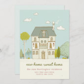 Charming New Zuhause Sweet Zuhause Moving Ankündig Ankündigung (Vorne/Hinten)