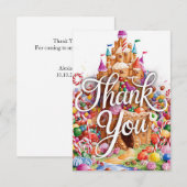 Charming Niedlich Candyland Dankeschön-Karte Dankeskarte (Vorne/Hinten)