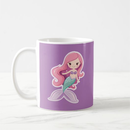 Charming Niedlich Pastel Mermaid Kaffeetasse (Links)