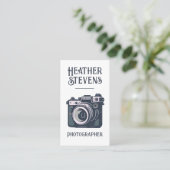 Charming Niedlich Retro-Kamera Cool Fotograf Visitenkarte (Stehend Vorderseite)