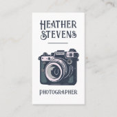 Charming Niedlich Retro-Kamera Cool Fotograf Visitenkarte (Vorderseite)