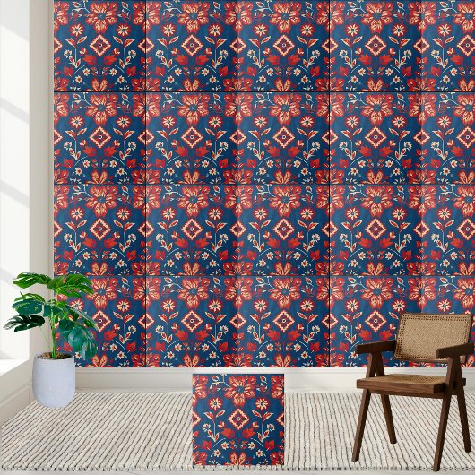 Charming Nordic Style Floral Tile Fliese