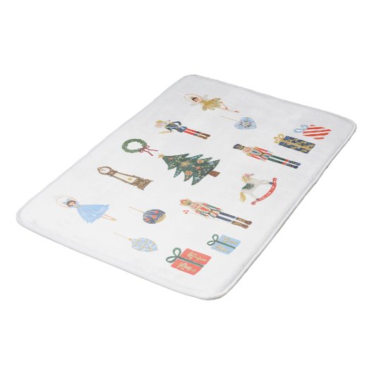 Charming Nutcracker Weihnachtsfest Badematte (Schrägansicht)