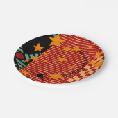 Charming Ochre Vintage Flying Witch HalloweenParty Pappteller (Schrägansicht)