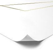 Charming Olive Blätter Gold Taufe Willkommenszeich Poster (Ecke)