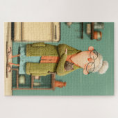 Charming Oma und ihre Katze Puzzle (Horizontal)