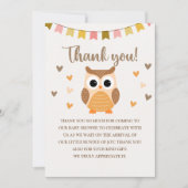 Charming Owl Baby Shower boy – 'It's a Boy Dankeskarte (Vorderseite)