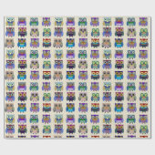 Charming Owls Wrapping Paper Geschenkpapier (Flach)