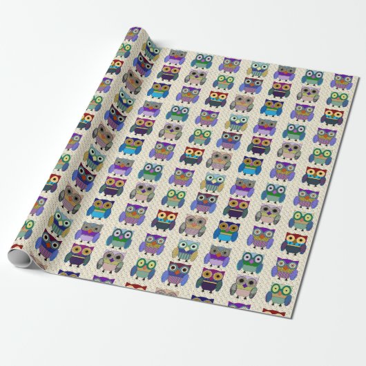 Charming Owls Wrapping Paper Geschenkpapier (Ungerollt)