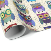Charming Owls Wrapping Paper Geschenkpapier (Rolleneckpunkt)