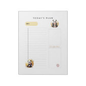 Charming Panda Bears Daily Plans Notepad Notizblock (Rotiert)