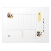 Charming Panda Bears Daily Plans Notepad Notizblock (Vorderseite)