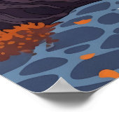 Charming Paros Greece harbor scene Poster (Ecke)