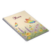 Charming Pastel Butterfly Meadow Notizblock (Rechte Seite)