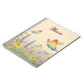 Charming Pastel Butterfly Meadow Notizblock (Linke Seite)