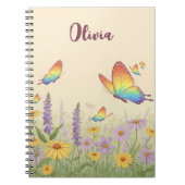 Charming Pastel Butterfly Meadow Notizblock (Vorderseite)