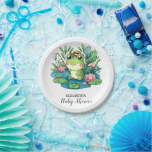 Charming Pastel Frog Baby Dusche Pappteller