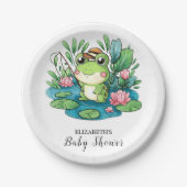 Charming Pastel Frog Baby Dusche Pappteller (Vorderseite)