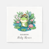 Charming Pastel Frog Baby Dusche Serviette (Vorderseite)