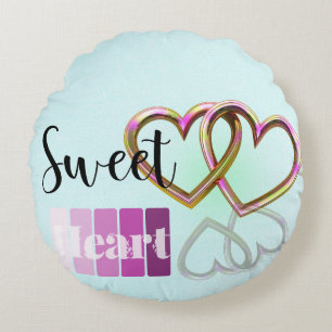 Charming Pastel Sweetheart Rundkissen Rundes Kissen