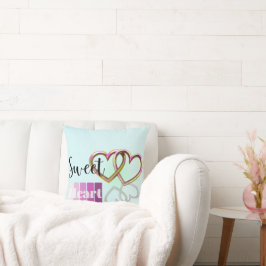 Charming Pastel Sweetheart Throw Kissen