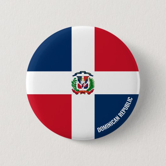 Charming Patriotic Button für die Dominikanische R (Vorderseite)
