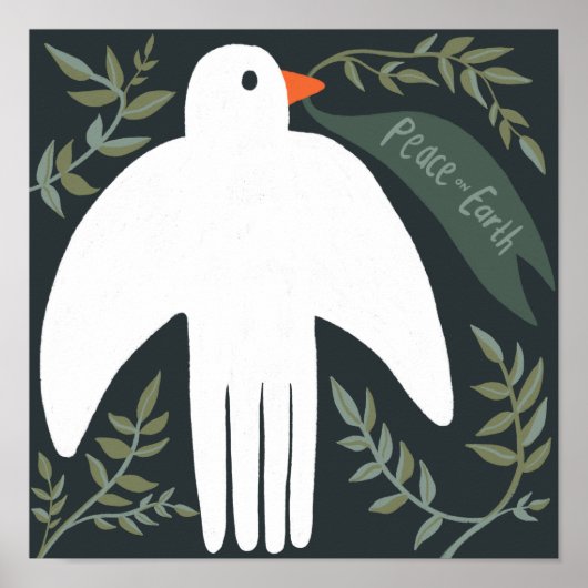 Charming Peace Dove Weihnachten Weihnachten Weihna Poster (Vorne)
