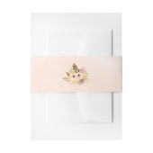 Charming Peach Floral Bouquet Wedding Einladungsbanderole (Vorderseite Beispiel)