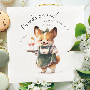 Charming Pembroke Welsh Corgi Waiter Serviette
